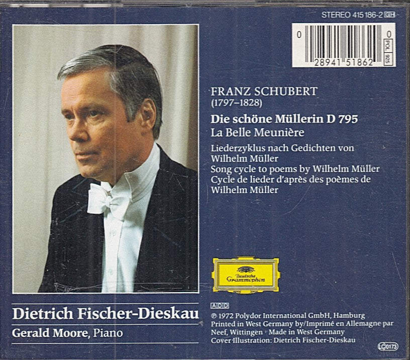 MCD- CD SCHUBERT DIE SCHOENE MUELLERIN FISCHER-DIESKAU DM - ZCD14
