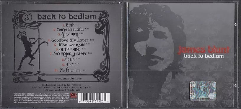 MCD- CD JAMES BLUNT - BACK TO BEDLAM --- WARNER GROUP - 2004 - ZCD18