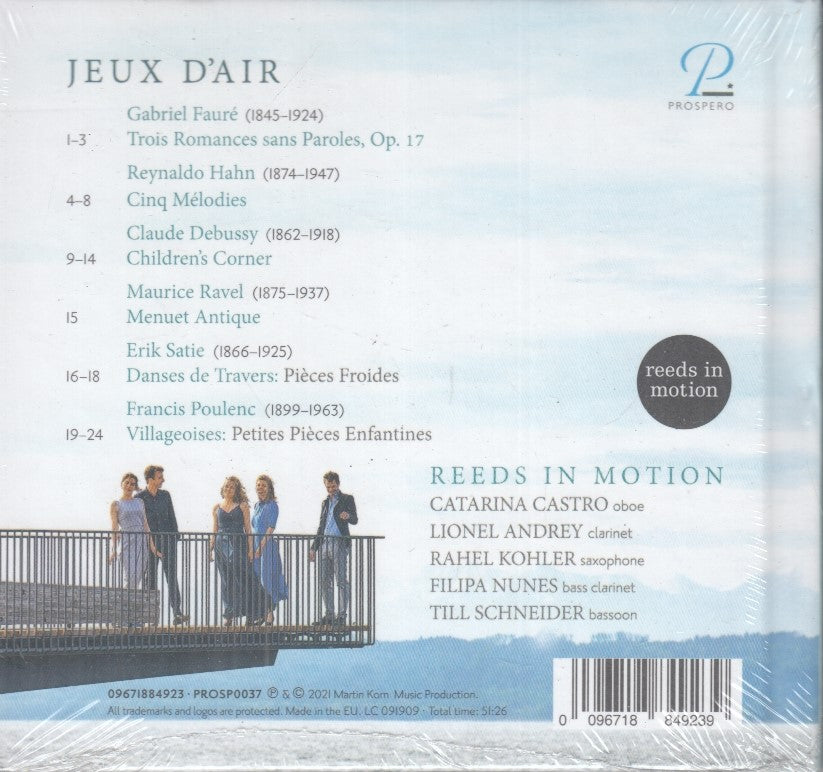 MCD- CD REEDS IN MOTION JEUX D'AIR PROSPERO - ZCD5