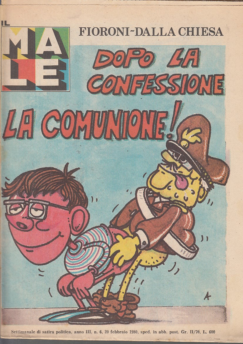 FR- RIVISTA SATIRA IL MALE N.3 ANNO III CONFESSIONE COMUNIONE --- 1980- S- NFX