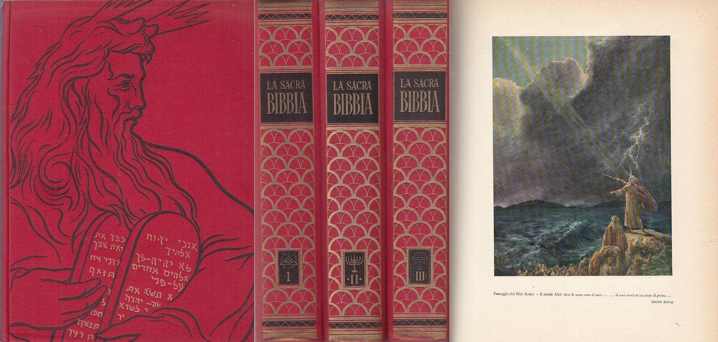 LZ- LA SACRA BIBBIA 3 VOL ILLUSRATA-- BOLIS--- 1954- C- YDS447