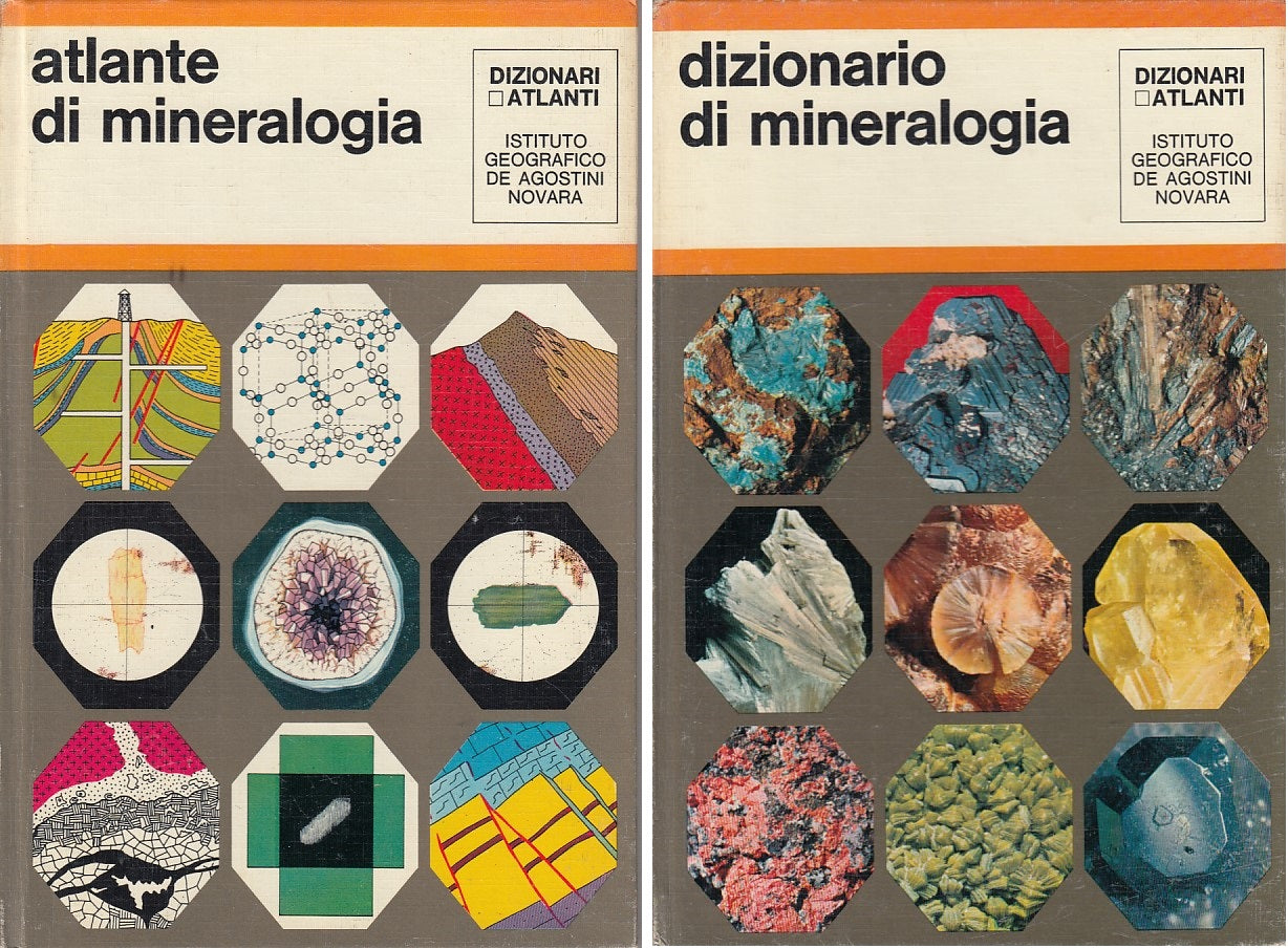 LZ- ATLANTE E DIZIONARIO DI MINERALOGIA 2 VOL-- DE AGOSTINI--- 1970 - C - YDS430