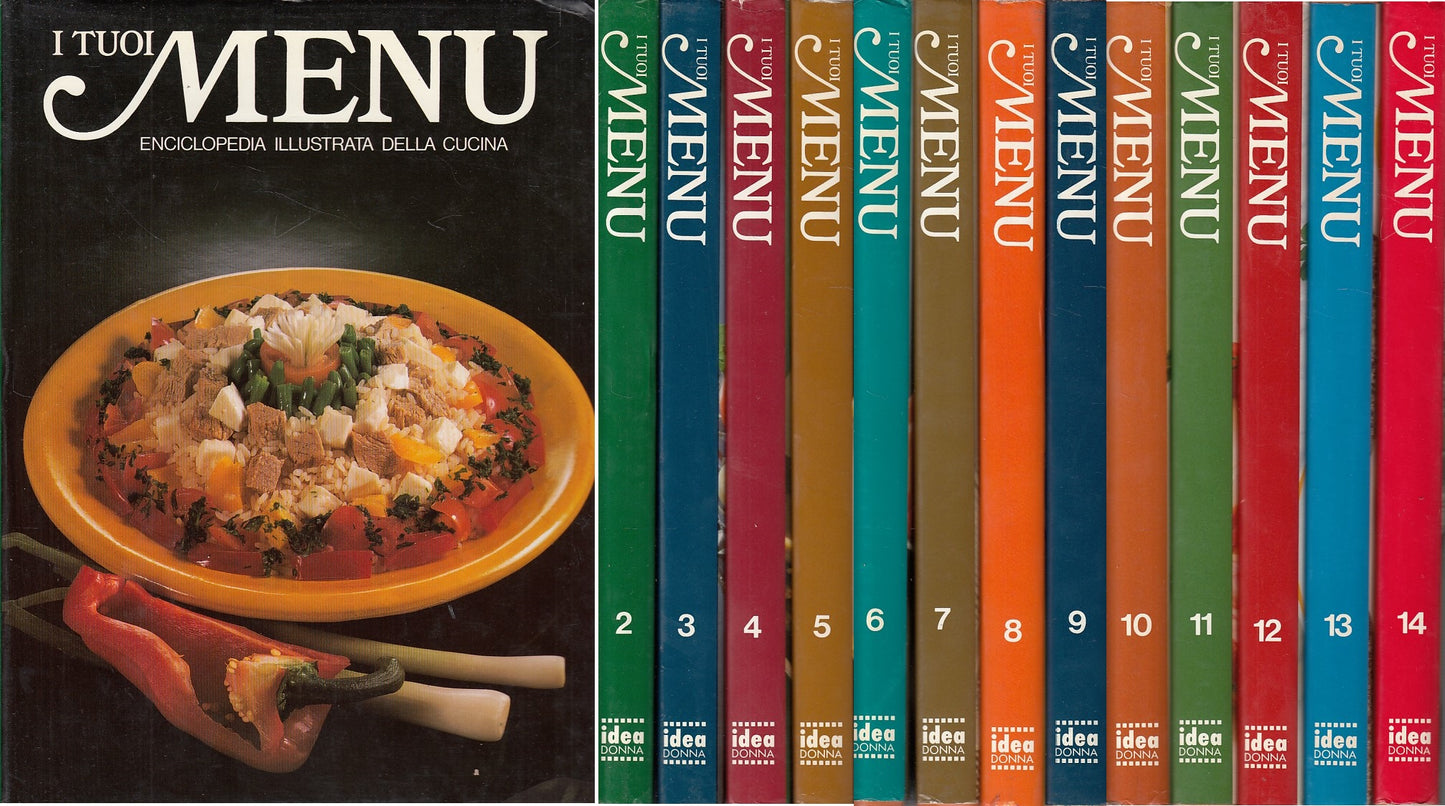 LZ- I TUOI MENU' ENCICLOPEDIA ILLUSTRATA CUCINA -- IDEA DONNA --- 1985- CS- YFS