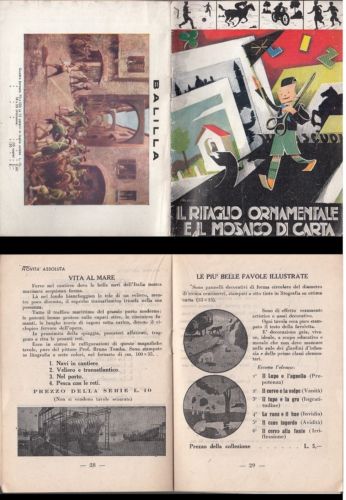 LZ- IL MOSAICO ORNAMENTALE E DI CARTA BALILLA XVII -- LA SCUOLA--- 1939- S- XDS6