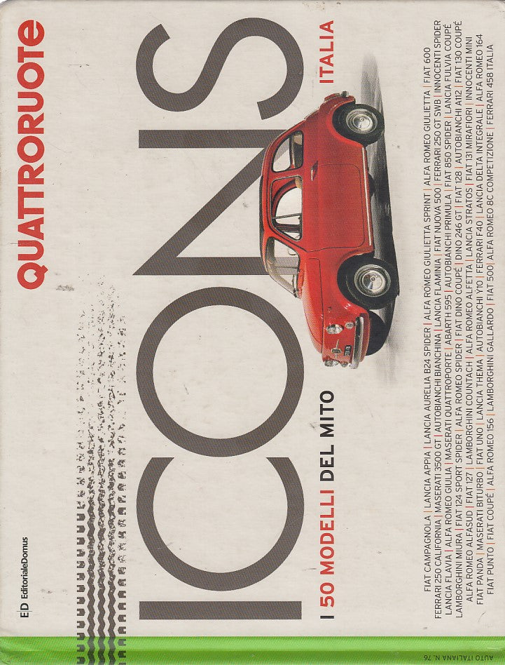 LZ- QUATTRORUOTE ICONS 50 MODELLI AUTO MITO ITALIA-- DOMUS --- 2016- C- ZDS426
