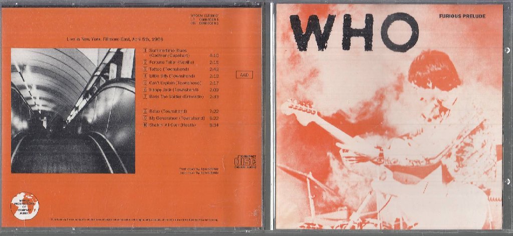 MCD- CD WHO - FURIOUS PRELUDE ---- 1988 -- ZCD4