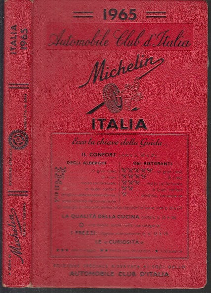 LK- GUIDA MICHELIN AUTOMOBILE CLUB ITALIA 1965 -- ACI --- 1965 - B - XDS12