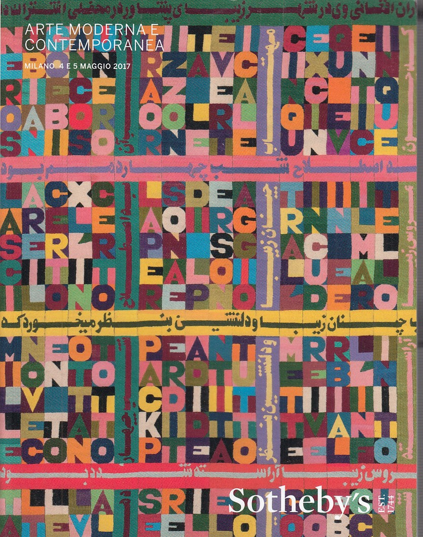 LT- SOTHEBY'S ARTE CONTEMPORANEA MILANO 4 5 MAGGIO CATALOGO----- 2017- B- YDS531