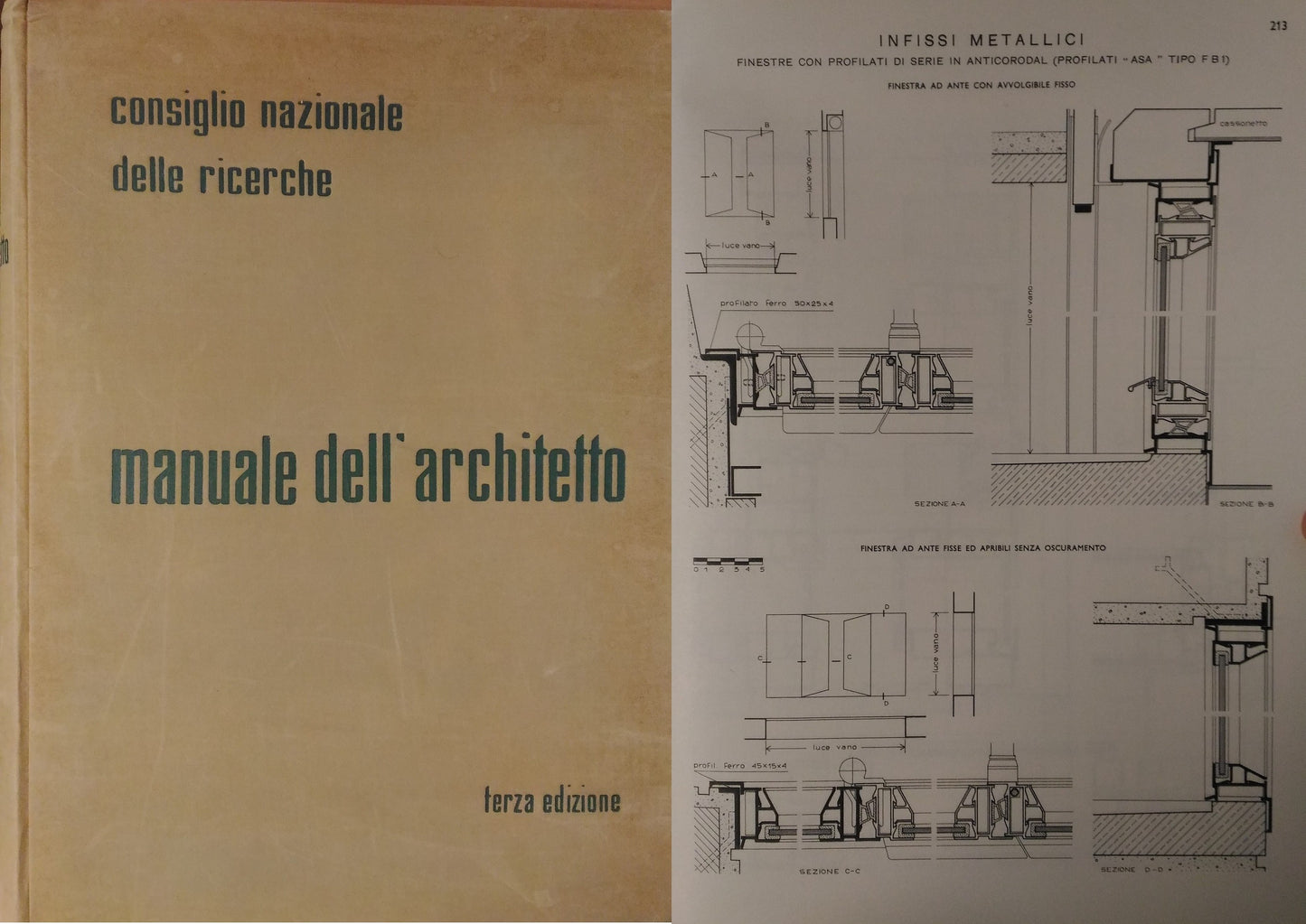 LT- MANUALE DELL'ARCHITETTO-- CONSIGLIO NAZIONALE RICERCHE--- 1962- C- YDS538