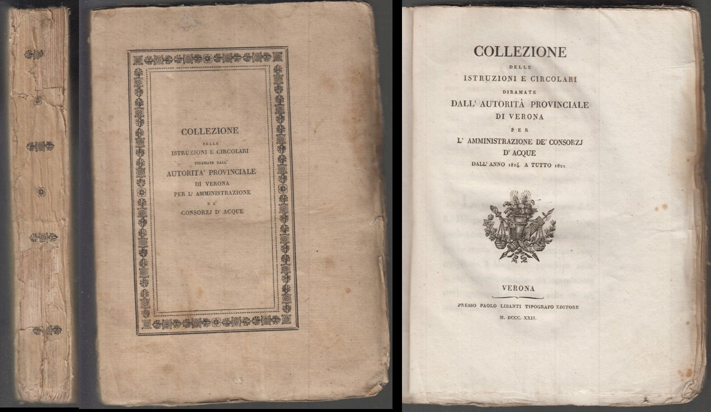 LH- AUTORITA' PROVINCIALE VERONA CONSORZI D'ACQUE -- LIBANTI --- 1822- B- XDS14