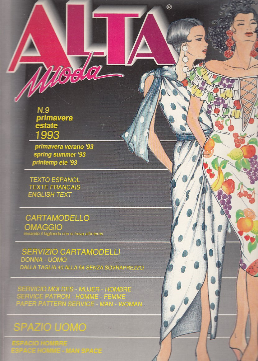 LZ- ALTA MODA DESIGN STUDIO N.9 MODELLI -- ALTA MODA --- 1993 - B - YDS52
