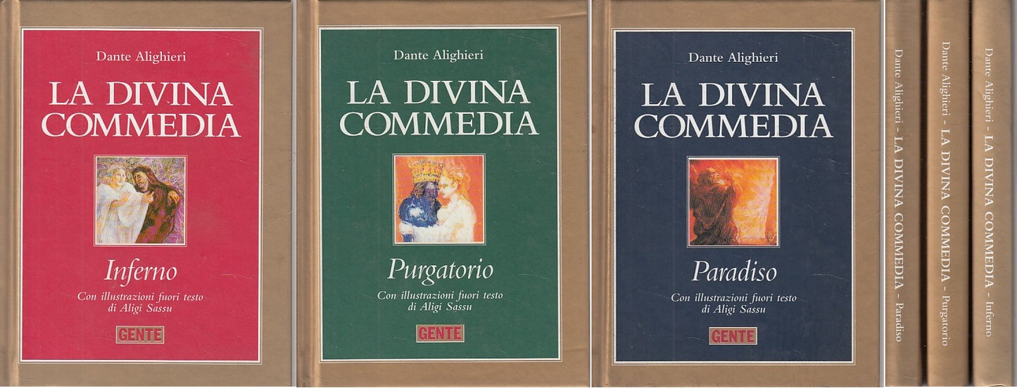 LN- LA DIVINA COMMEDIA 3 VOL. - ALIGHIERI - GENTE HOEPLI --- 2000 - C - ZDS539