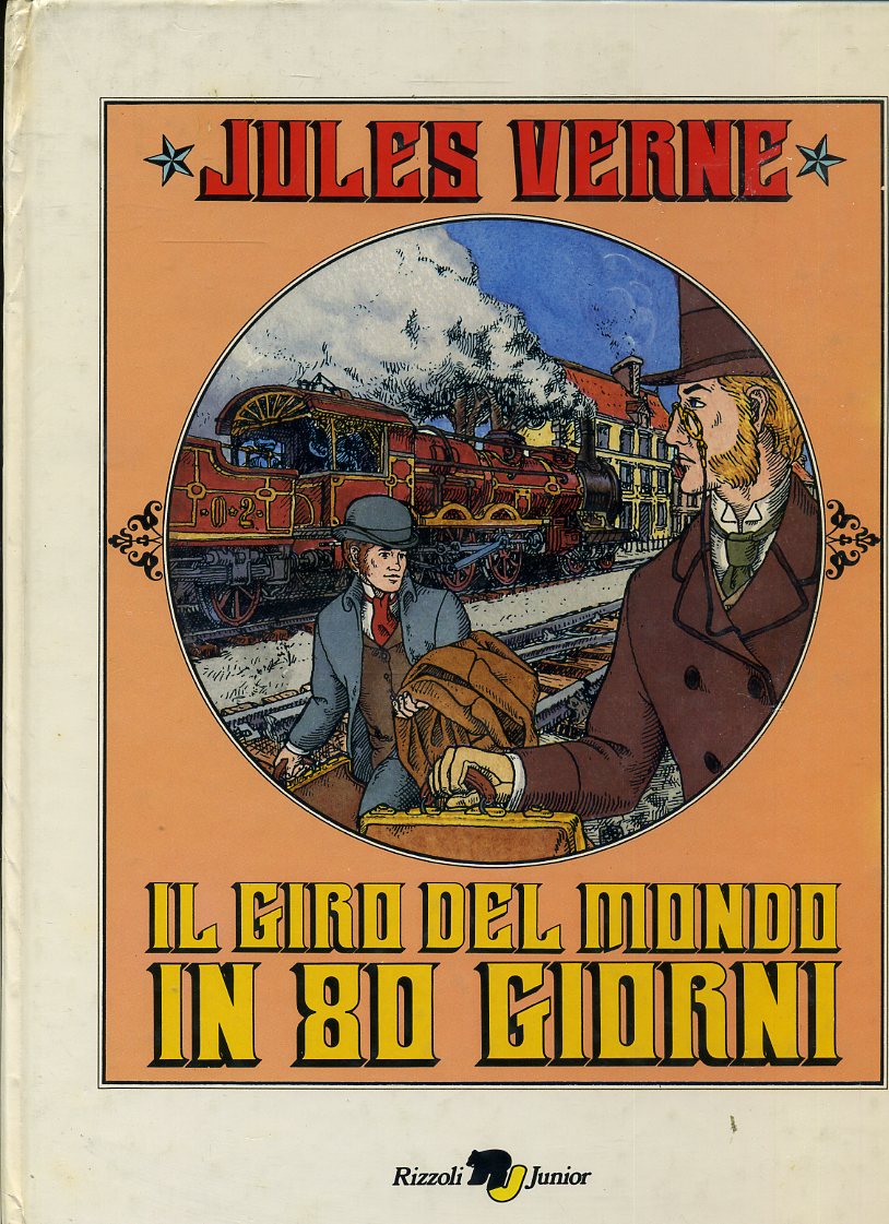 FV- IL GIRO DEL MONDO IN 80 GIORNI A FUMETTI- VERNE- RIZZOLI JUNIOR- 1980- C-PCS