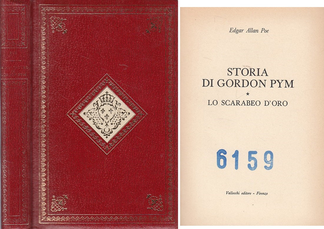 LN- STORIA DI GORDON PYM SCARABEO D'ORO - POE - VALLECCHI --- 1971 - C - ZDS456