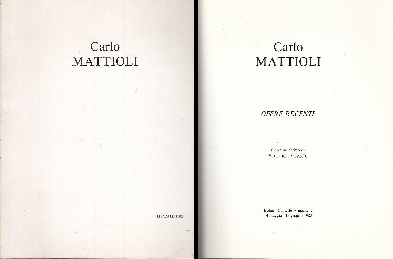 LT- CARLO MATTIOLI OPERE RECENTI MOSTRA - SGARBI - LI CAUSI --- 1983 - B- ZDS319