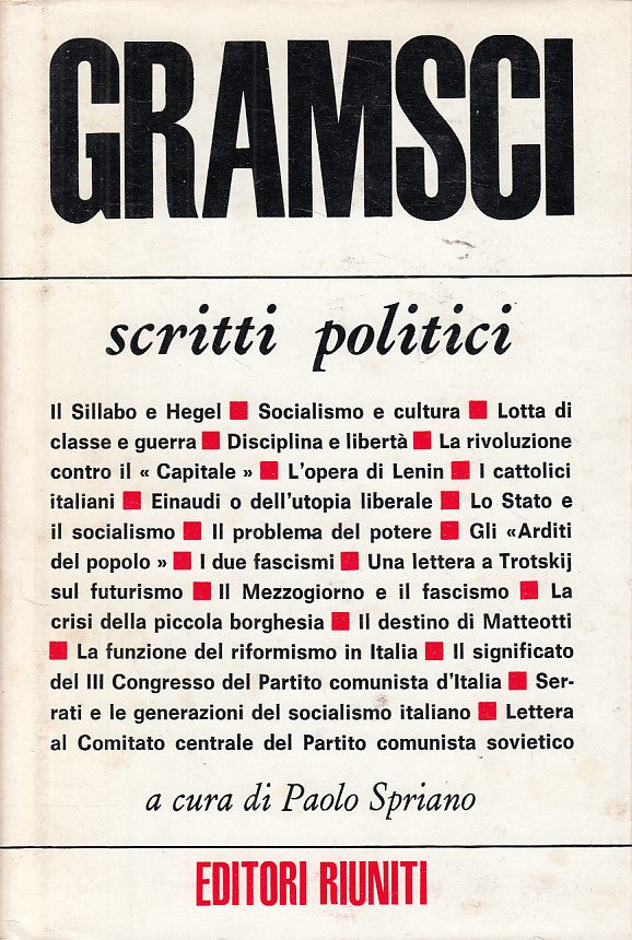LS- SCRITTI POLITICI - ANOTNIO GRAMSCI - RIUNITI --- 1971 - CS - YDS472