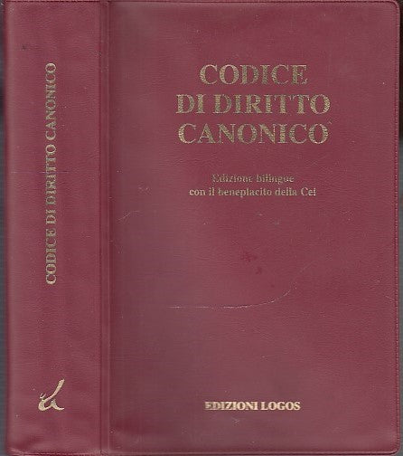 LS- CODICE DI DIRITTO CANONICO -- EDIZIONI LOGOS --- 1995 - B - XDS16