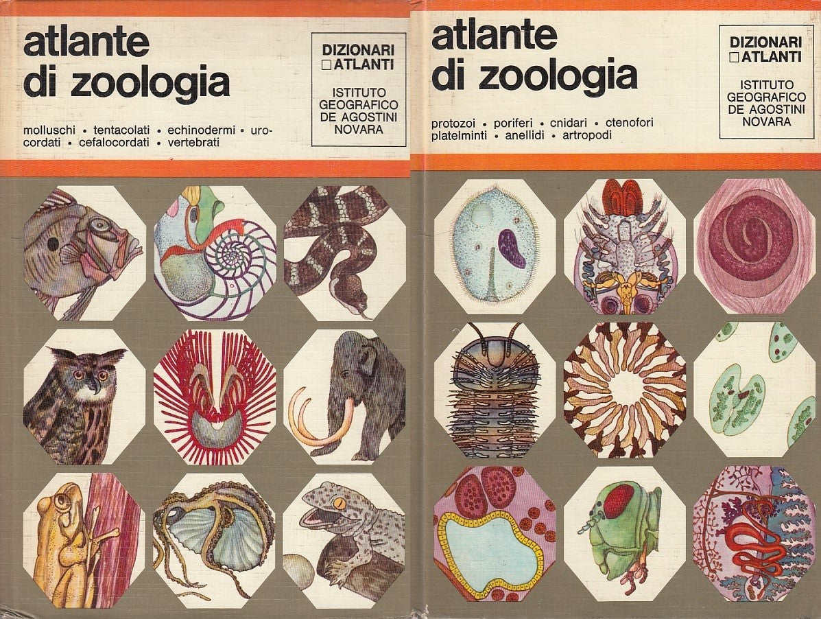 LZ- ATLANTE DI ZOOLOGIA 2 VOL- PARENTI- DE AGOSTINI--- 1971- C- ZDS133