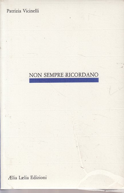 LN- NON SEMPRE RICORDANO - VICINELLI - AELIA LAELIA --- 1985 - CS - XFS