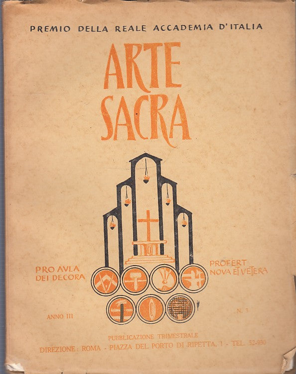 LT- RIVISTA TRIMESTRALE ARTE SACRA ANNO III N.3 ----- 1933 - B - ZDS651