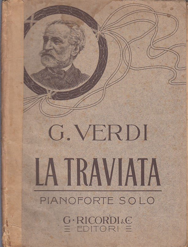 LT- LIBRETTO D'OPERA LA TRAVIATA PIANOFORTE SOLO- VERDI- RICORDI--- 1900- B- WPR