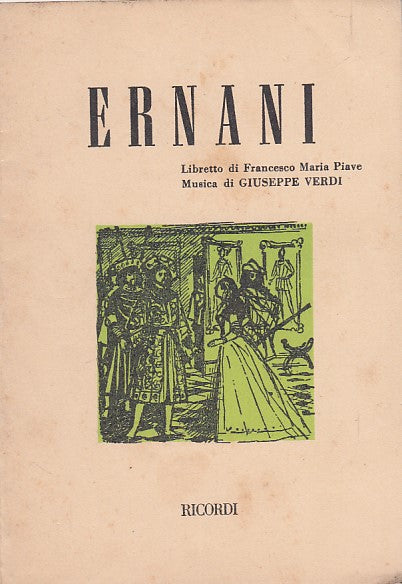 LN- ERNANI LIBRETTO - VERDI - RICORDI --- 1980 - B - ZDS202