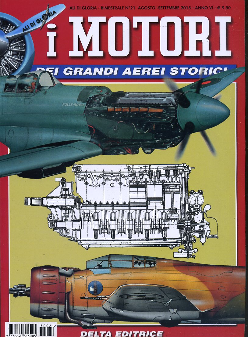 LR- ALI DI GLORIA N.21 MOTORI GRANDI AEREI STORICI -- DELTA --- 2015 - B- YDS571