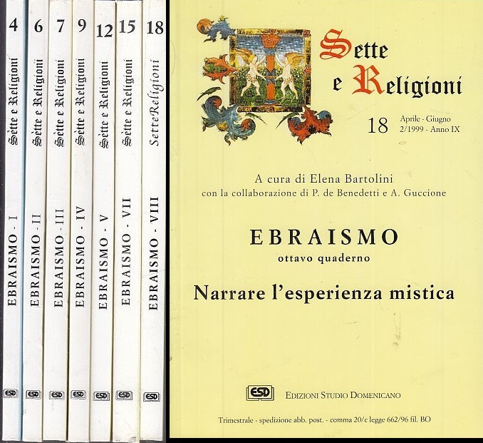 LD- SETTE E RELIGIONI EBRAISMO QUADERNI 1/8 -6 - POLI RAGAZZI---- 1999- B- XFS27