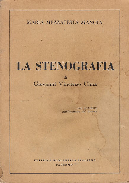 LZ- STENOGRAFIA DI GIOVANNI VINCENZO CIMA- MANGIA- PALERMO --- 1967 - B - YDS590