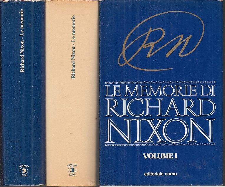 LS- LE MEMORIE DI RICHARD NIXON 2 VOLUMI -- CORNO -- 1a ED. - 1972 - CS - YFS632
