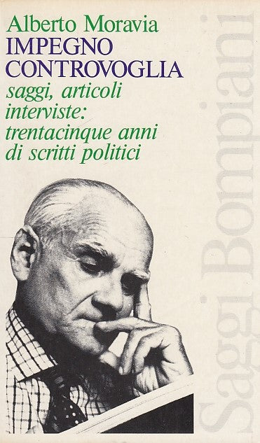 LZ- IMPEGNO CONTROVOGLIA- MORAVIA- BOMPIANI- SAGGI- 1a ED.- 1980- B- ZFF108
