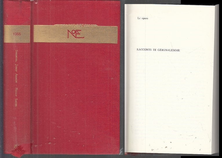 SCRITTORI DEL MONDO I NOBEL 1966- AGNON SACHS- MONDADORI--- 1972- CS- YFS662