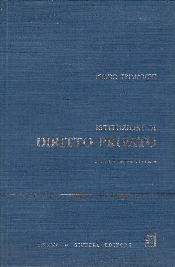 LZ- ISTITUZIONI DI DIRITTO PRIVATO - TRIMARCHI - GIUFFRE' --- 1986 - C - YFS604
