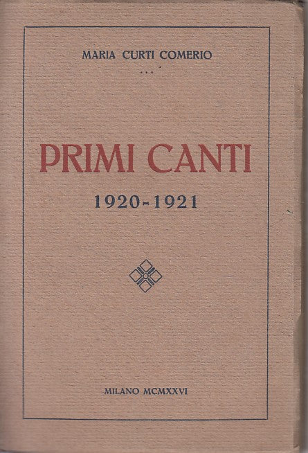 LN- PRIMI CANTI 1920/1921 - COMERIO - MILANO --- 1926 - B - YFS666