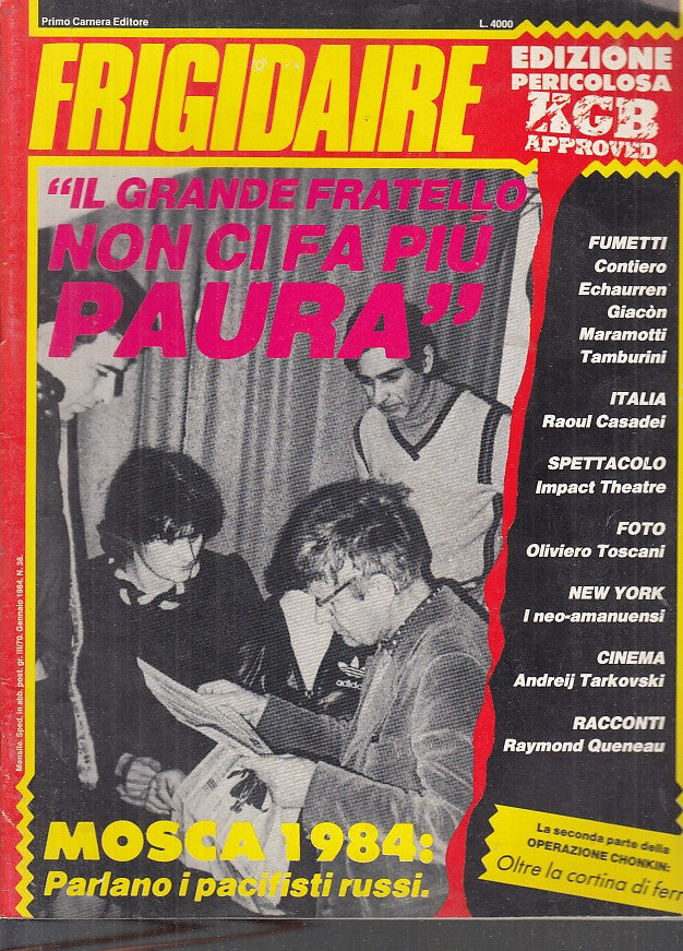FR- RIVISTA FRIGIDAIRE N.38 -- PRIMO CARNERA - 1984 - S - PRX