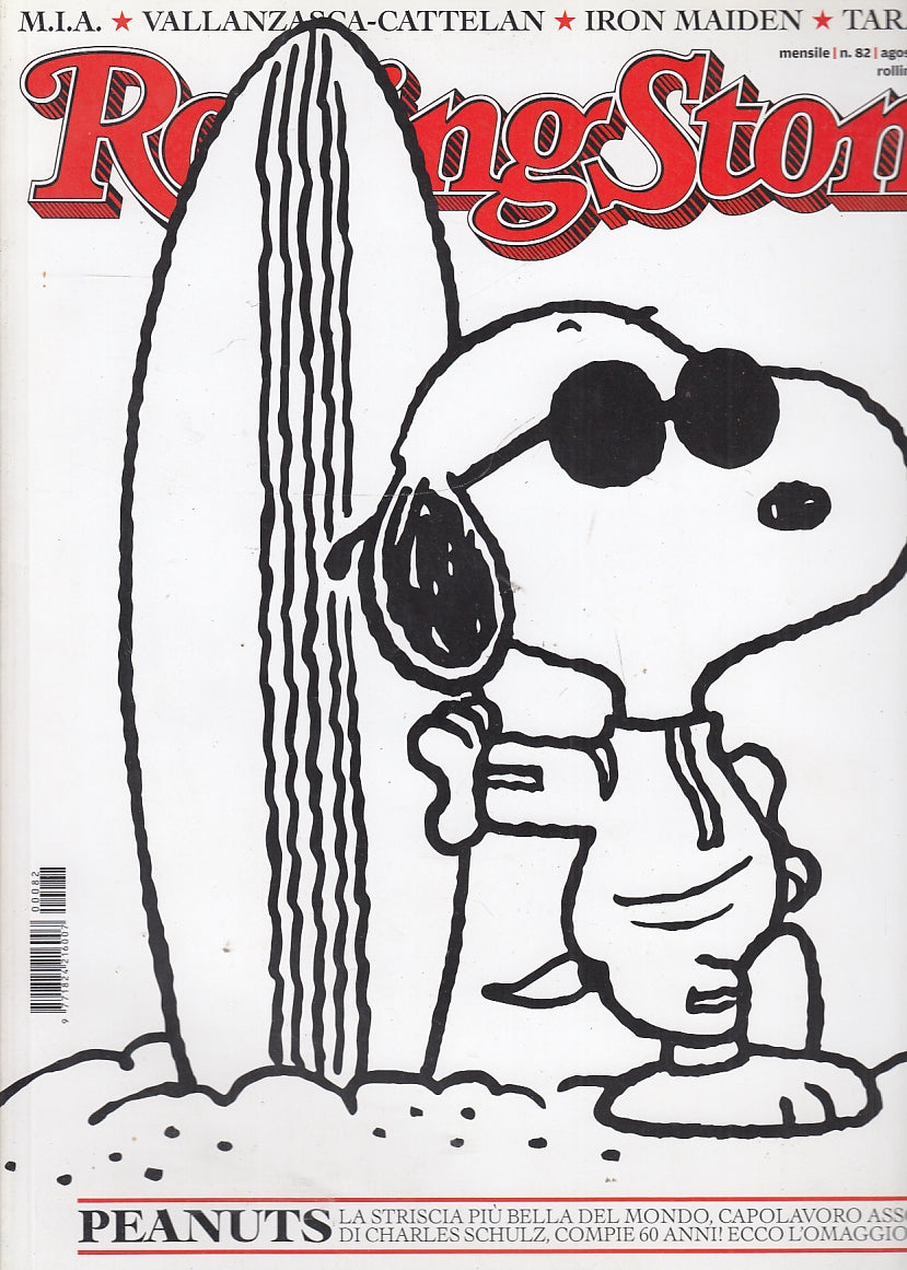 LR- RIVISTA MAGAZINE ROLLING STONE N.82 PEANUTS SNOOPY ----- 2010 - B - XFS
