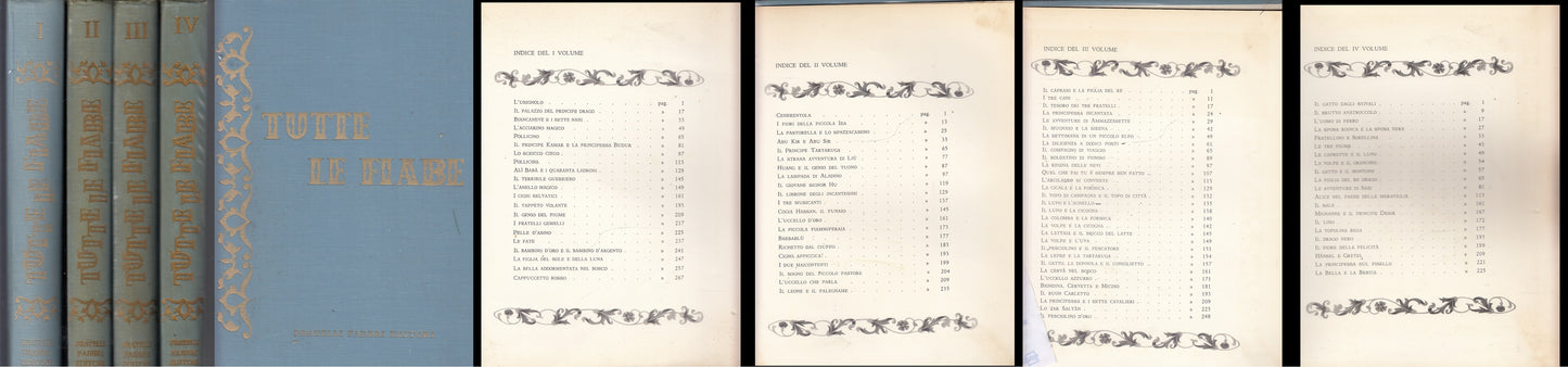 LB- TUTTE LE FIABE 4 VOLUMI -- FABBRI - EDIZIONE ARTISTICA --- 1962- CS- YFS999