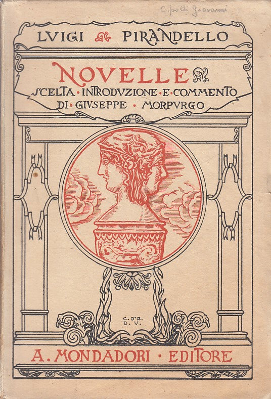 LN- NOVELLE - LUIGI PIRANDELLO - MONDADORI --- 1935 - B - YFS48