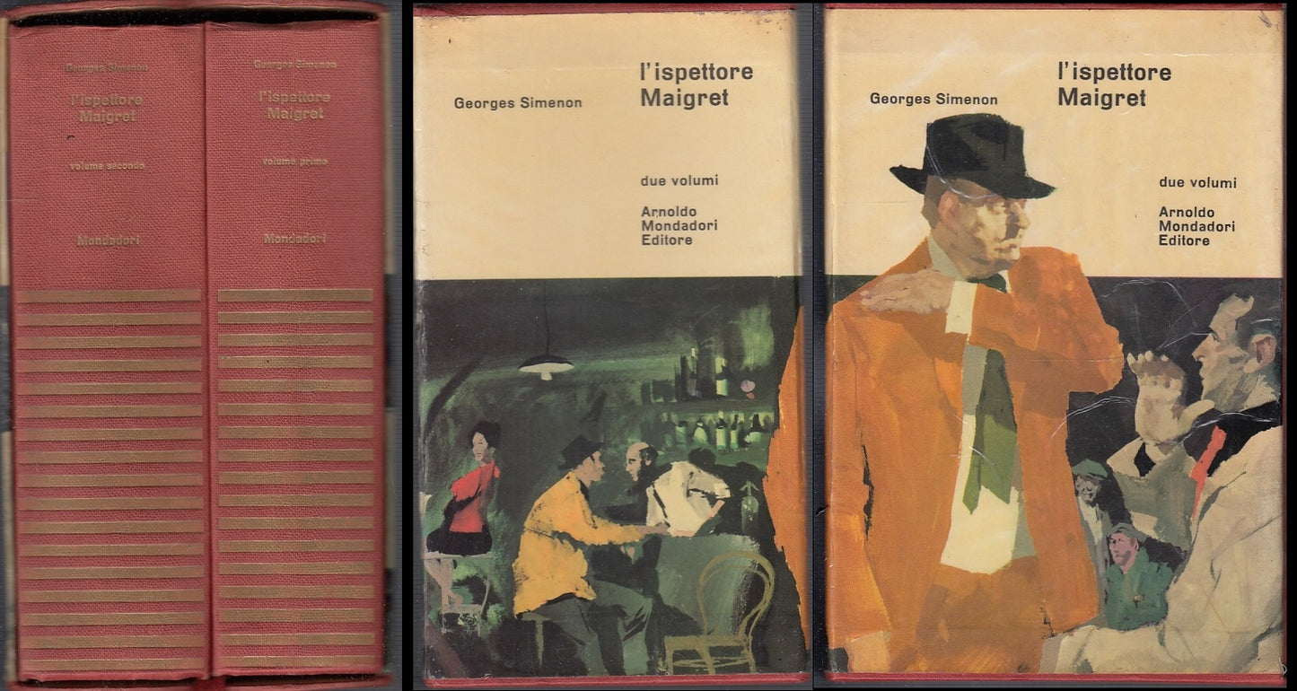 LG- L'ISPETTORE MAIGRET COFANETTO 2 VOLUMI- SIMENON- MONDADORI--- 1961- C- XFS43