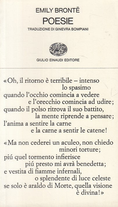 LN- POESIE - EMILY BRONTE - EINAUDI - COLLEZIONE DI POESIA -- 1971 - B - ZFS316