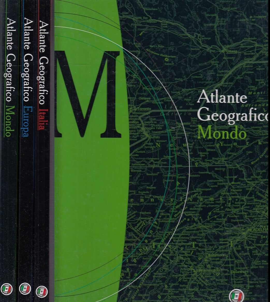 LV- ATLANTE GEOGRAFICO ITALIA EUROPA MONDO 3 VOLUMI-- TOURING--- 2006- C- YFS558