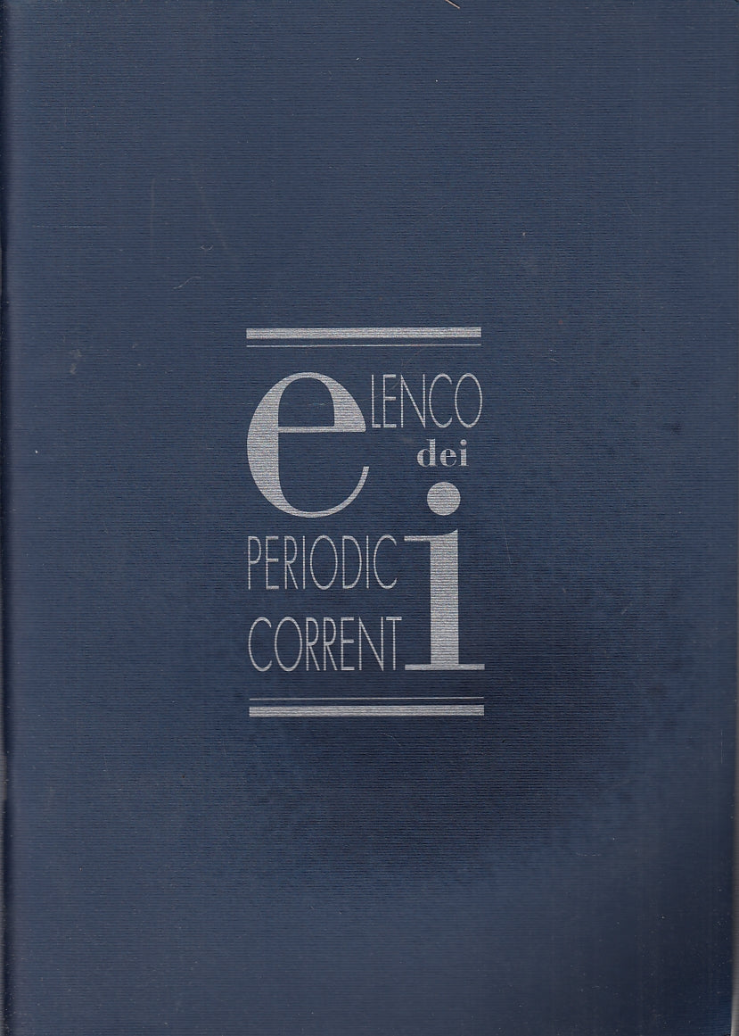 LT- ELENCO DEI PERIODICI CORRENTI -- ARCHIVIO DI STATO PARMA --- 1996- S- YFS249