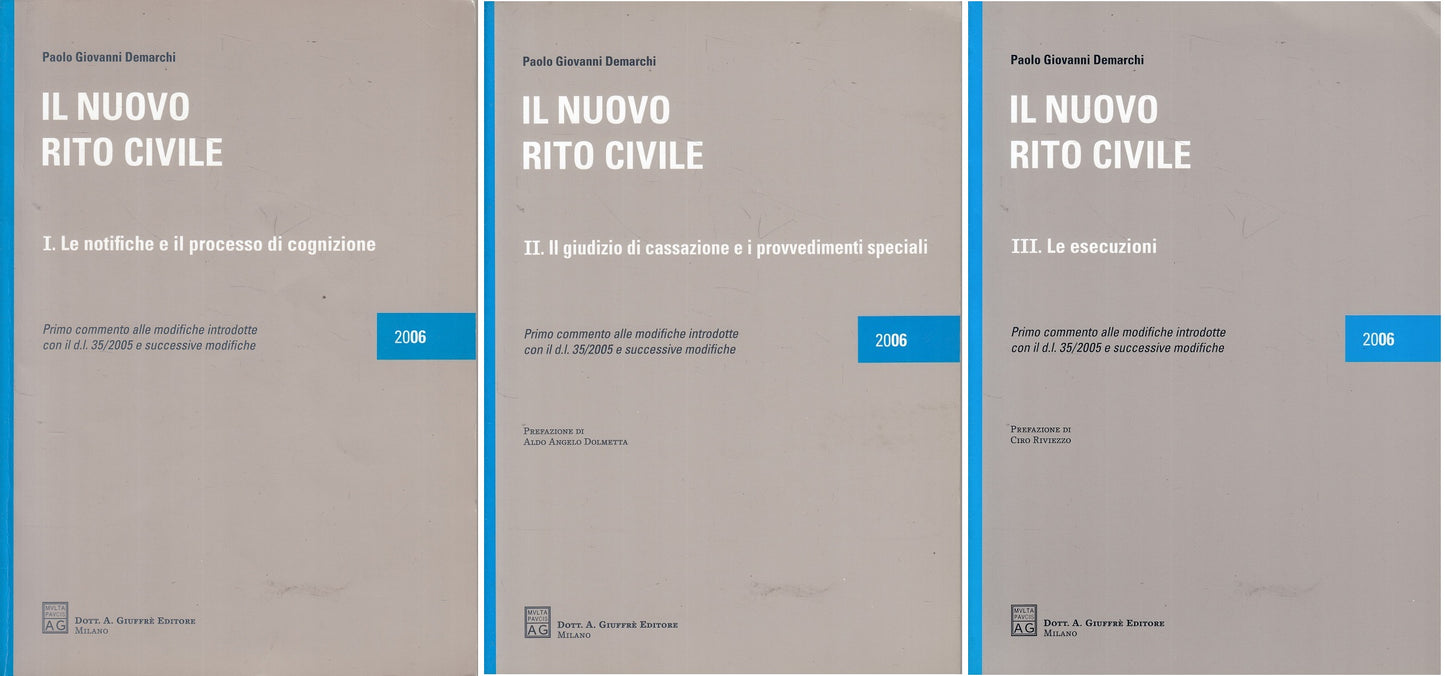 LZ- IL NUOVO RITO CIVILE 3 VOLUMI - DEMARCHI - GIUFFRE' --- 2006 - B - YFS428