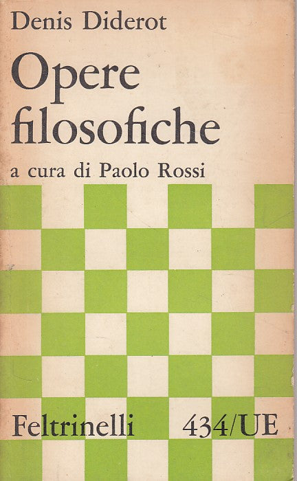 LS- OPERE FILOSOFICHE - DIDEROT - FELTRINELLI -- 1a ED. - 1963 - B - ZFS326