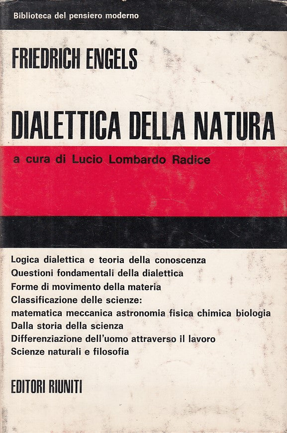 LS- DIALETTICA DELLA NATURA - ENGELS - RIUNITI - PENSIERO -- 1971 - CS - ZFS433