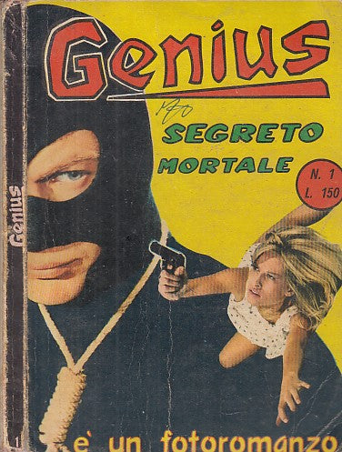 FN- GENIUS N.1 RARO SEGRETO MORTALE FOTOROMANZO -- FURIO VIANO - 1966 - B - QCX