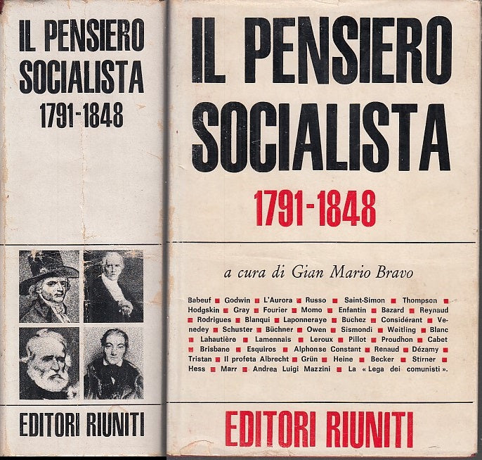 LS- IL PENSIERO SOCIALISTA 1791/1848 - BRAVO - ED. RIUNITI --- 1977- CS- XFS47