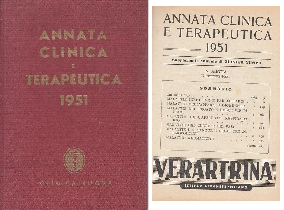 LS- ANNATA CLINICA E TERAPEUTICA -- CLINICA NUOVA --- 1951 - C - ZFS167
