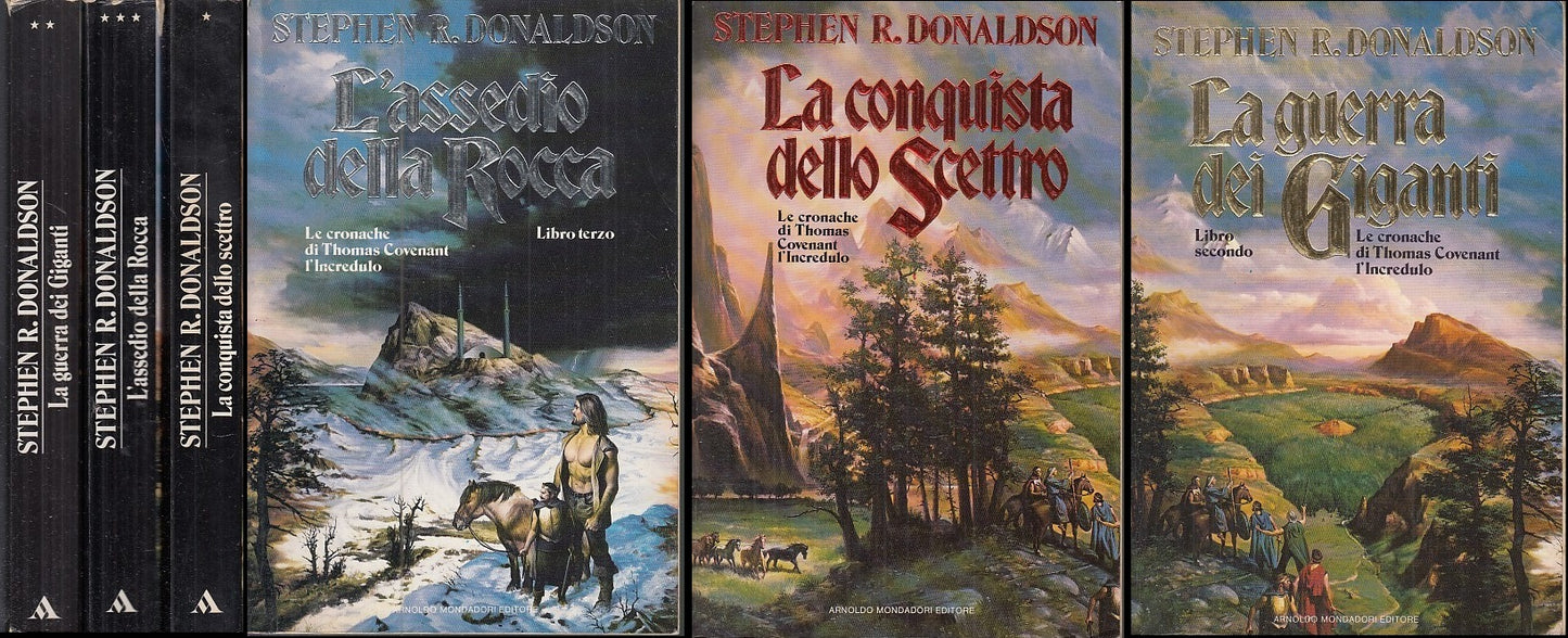LF- CRONACHE DI THOMAS COVENANT 3 VOLUMI- DONALDSON- MONDADORI--- 1989- B- XFS53