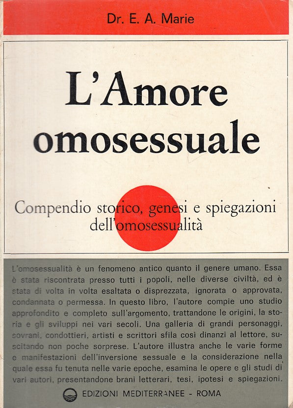 LS- L'AMORE OMOSESSUALE COMPENDIO - MARIE - MEDITERRANEE --- 1966 - B - YFS266